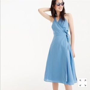 J Crew linen wrap dress - M
